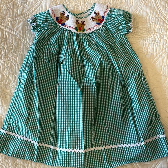 Embroidered Boutique Christmas Dress- 4T - Picture 1 of 4